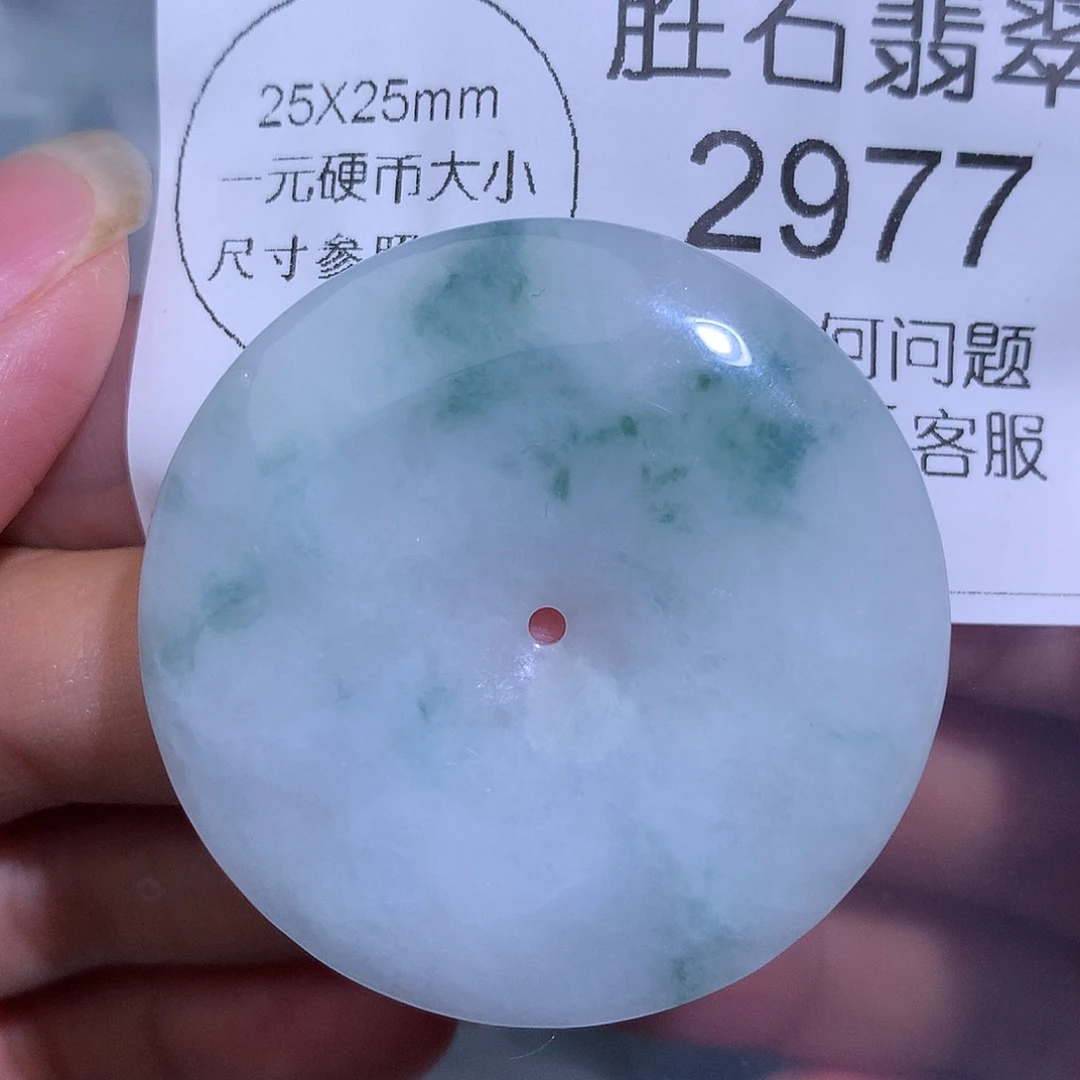 翡翠未镶嵌颈饰2977。