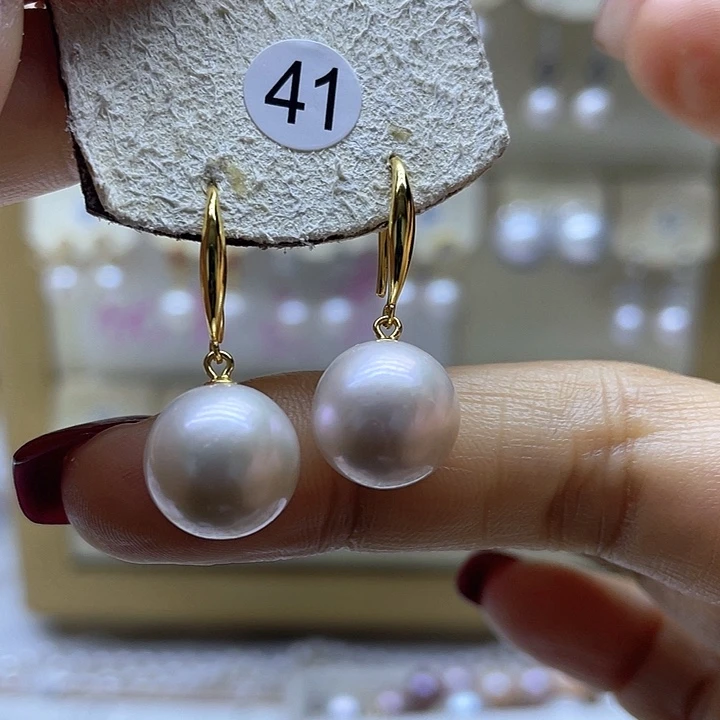 淡水珍珠耳饰银S925镶嵌