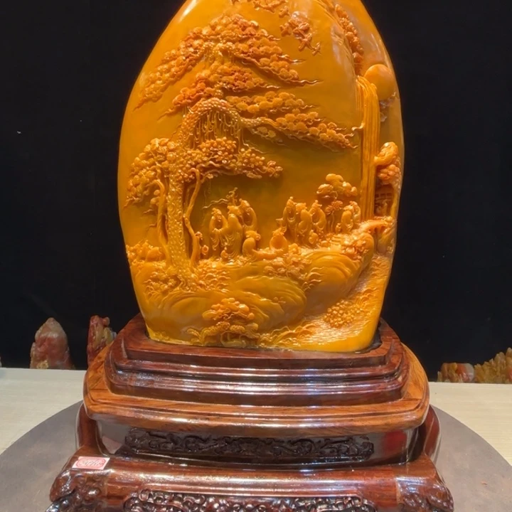 和***车寿山石寿山石摆件文