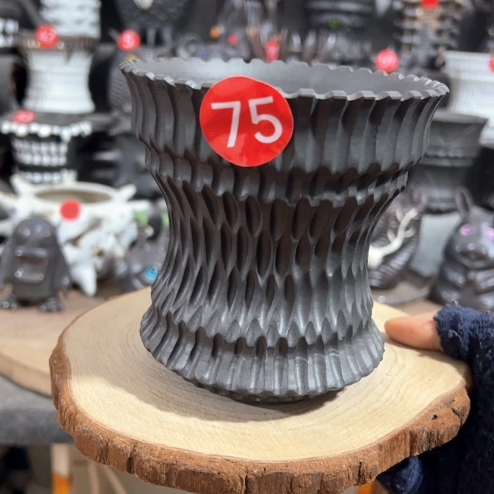 紫砂花盆内口11.5外高12.5