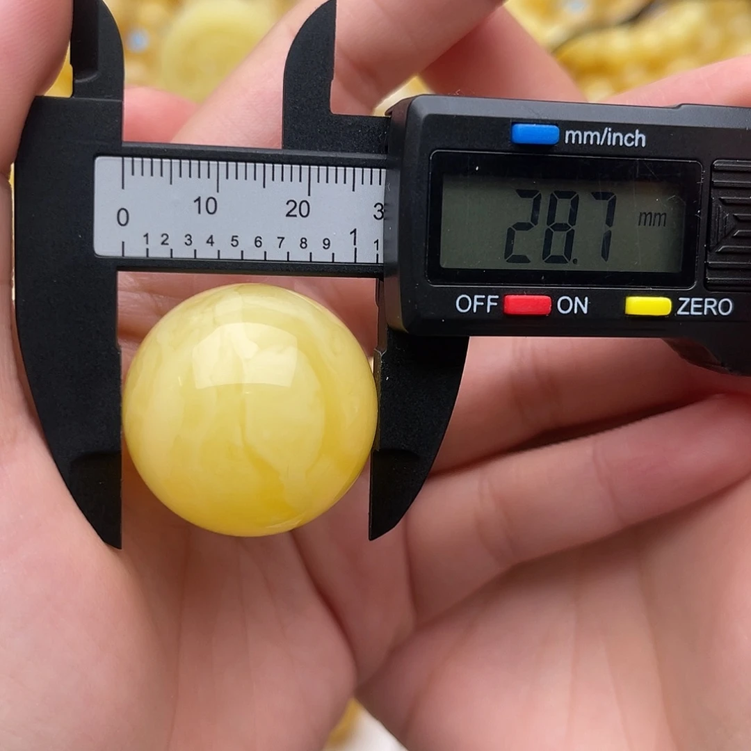 琥珀未镶嵌裸石蜜蜡圆珠梦