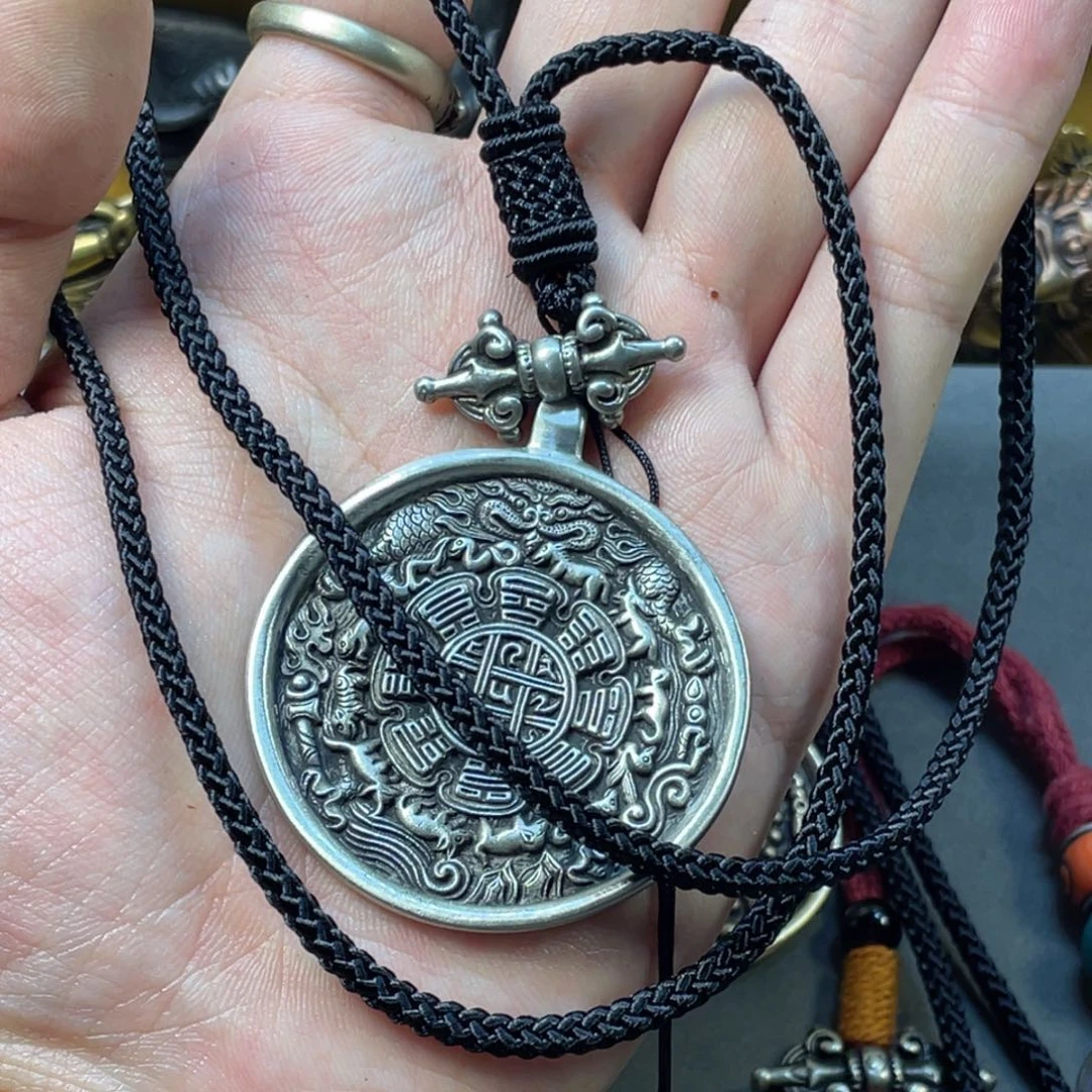 福利白铜麟甲九宫八卦牌子，