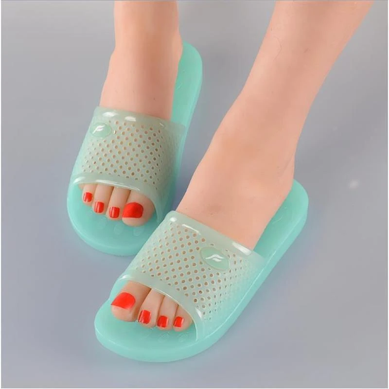 夏季士女水晶鞋果冻鞋防水防滑拖鞋透明凉拖浴室室内洗澡居家鞋