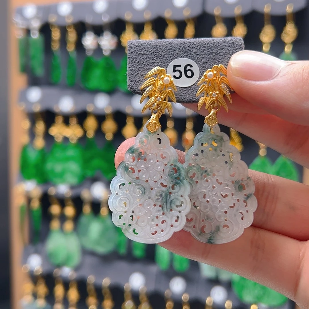 未镶嵌翡翠耳饰翡翠