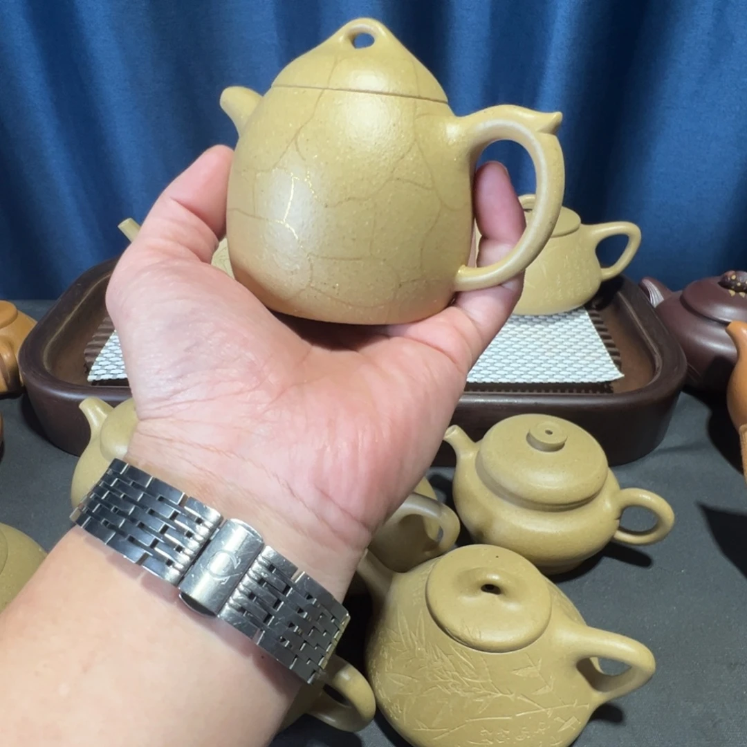 秋***姐茶壶紫砂梨皮冰裂纹秦权