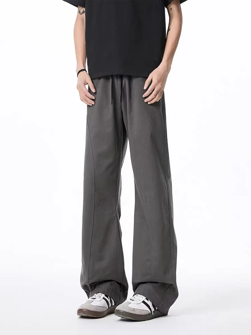 83号【Z02】水洗棉工装裤百搭宽松抽绳直筒休闲裤