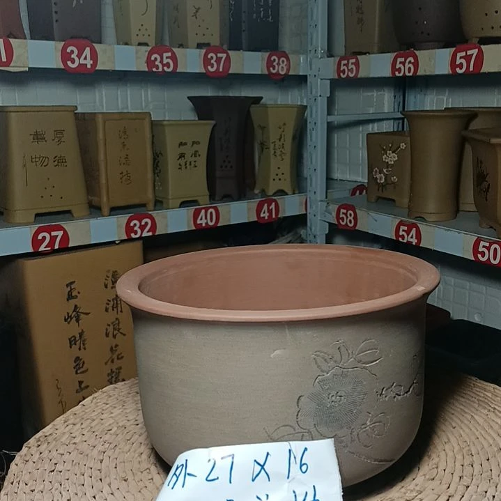 红陶陶瓷花盆＃宜兴花盆＃多肉盆景盆