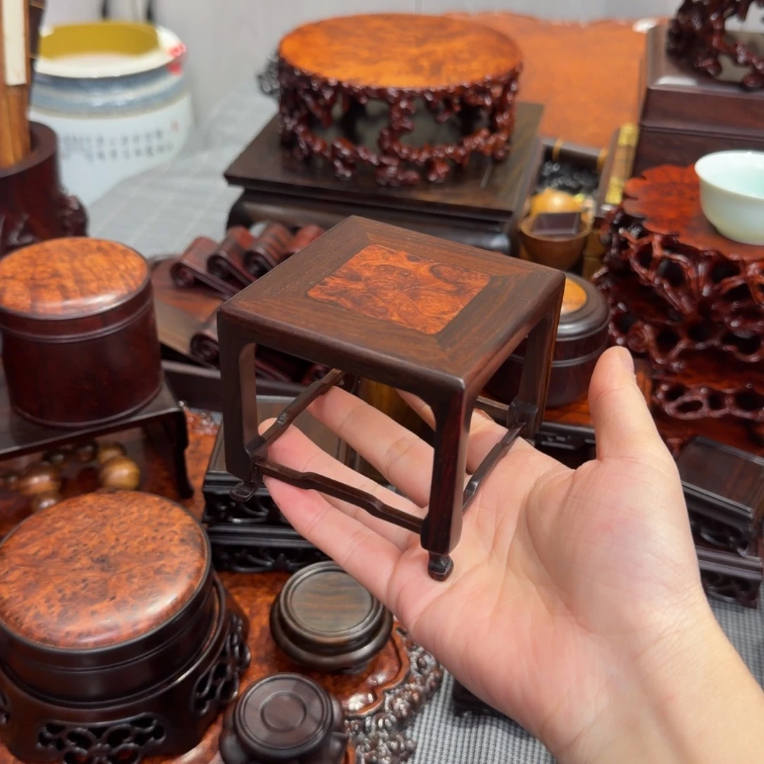 W***_木大红酸枝交趾黄檀底座