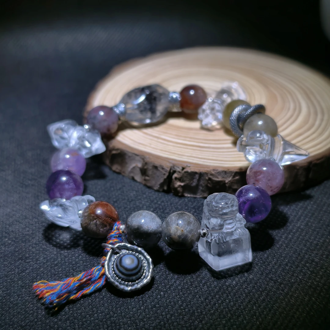 【两米·九紫领域·全系黄金配比】水晶手饰多宝SJ-SS339多样性发一