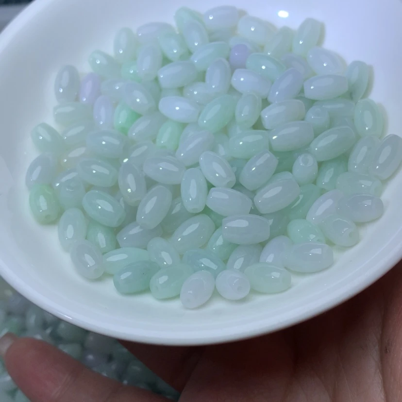 【闪购商品】未镶嵌手链翡翠卡5.5乘8.8冰米珠50颗