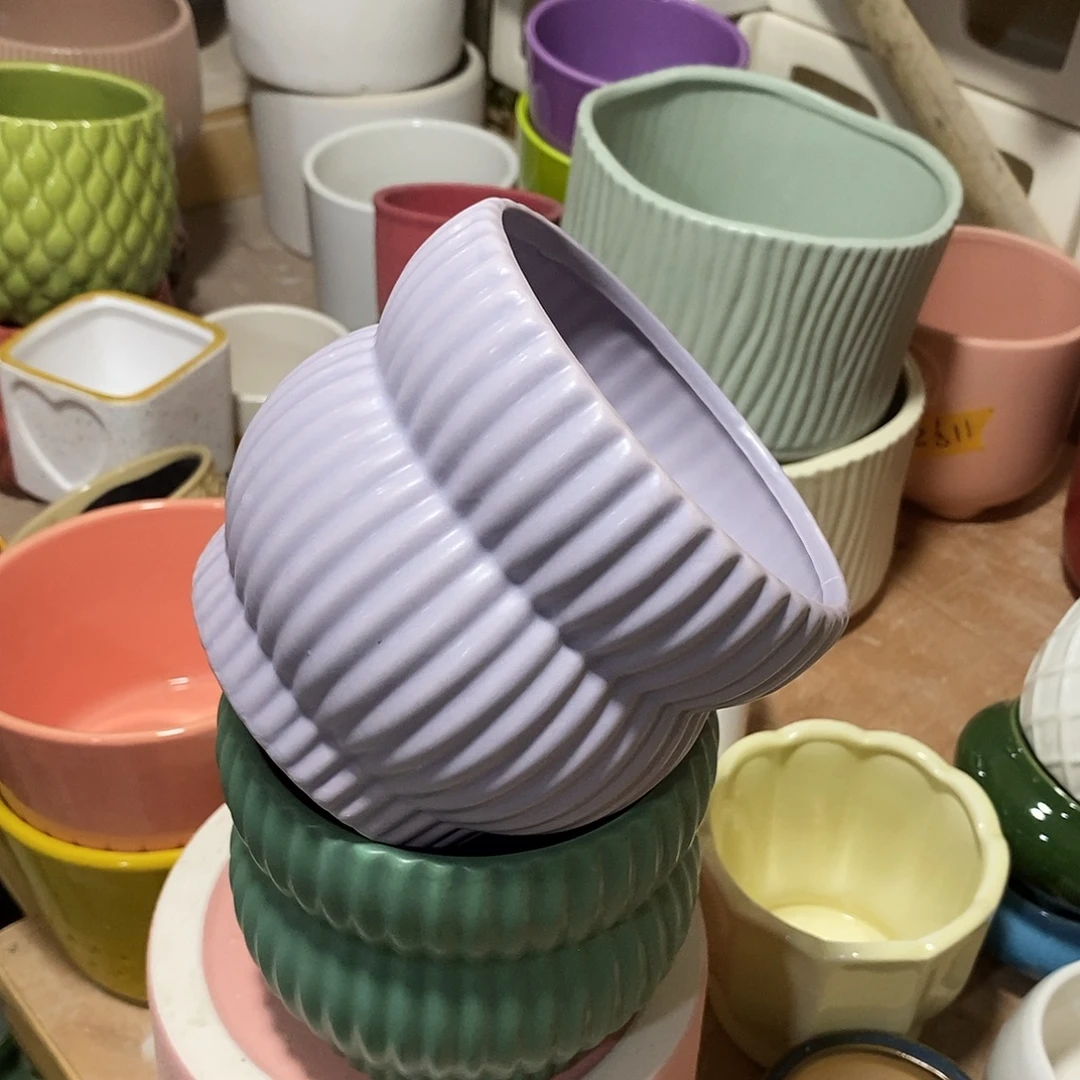 陶杯子陶盆有孔 瑕疵介意勿拍