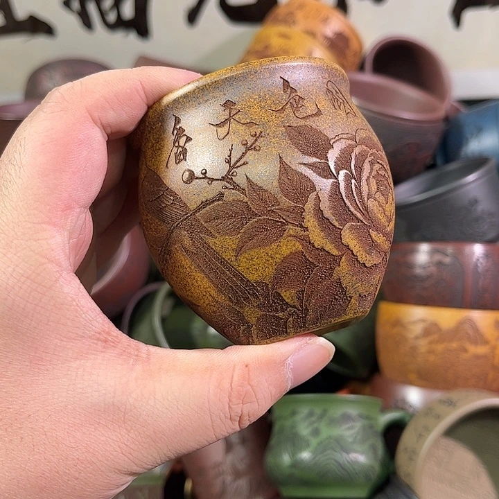 茶杯紫砂全手工紫砂主人杯