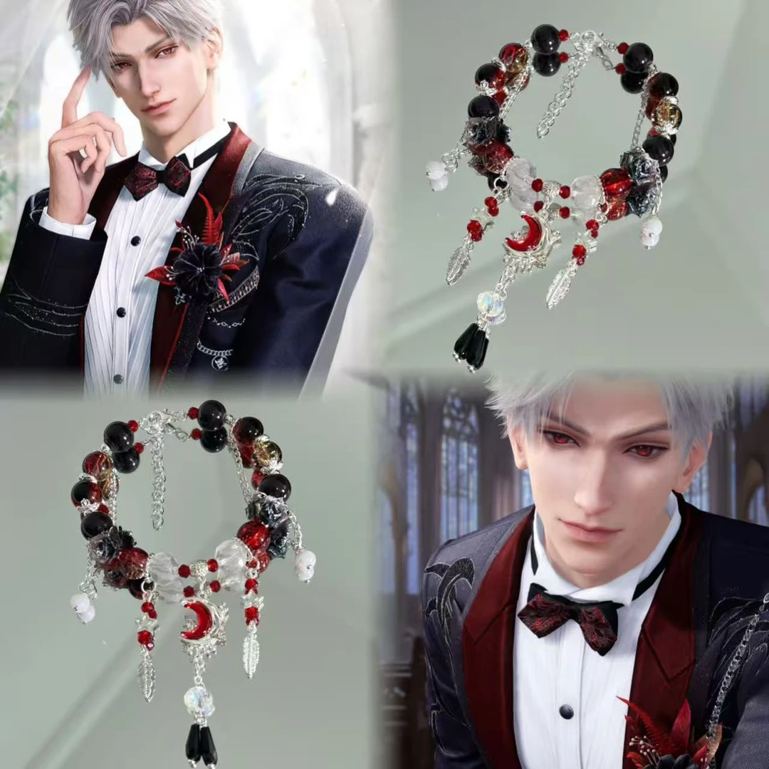 合金琉璃手链 【恋与深空】人物印象色DIY手链 琉璃珠 合金配件