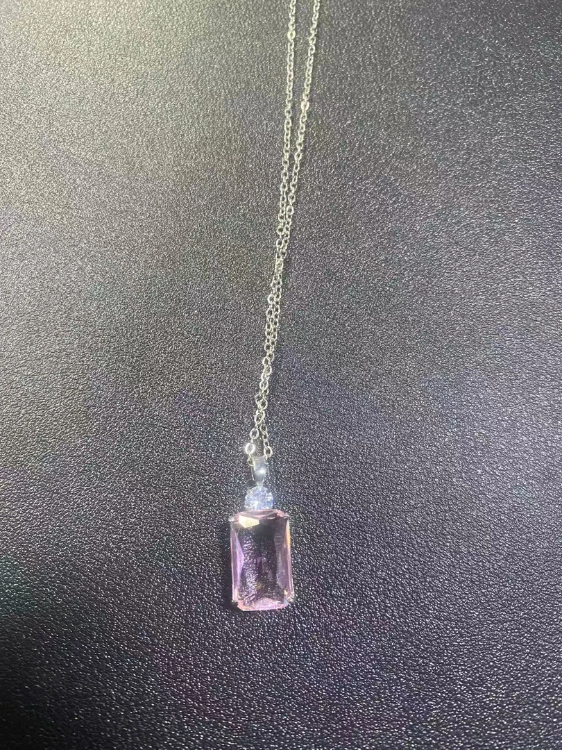 X007甜美气质粉色吊坠简约精致百搭