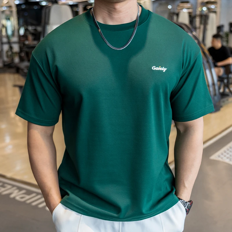 2025夏健身训练衣男速干高弹运动紧身衣短袖T恤跑步运动