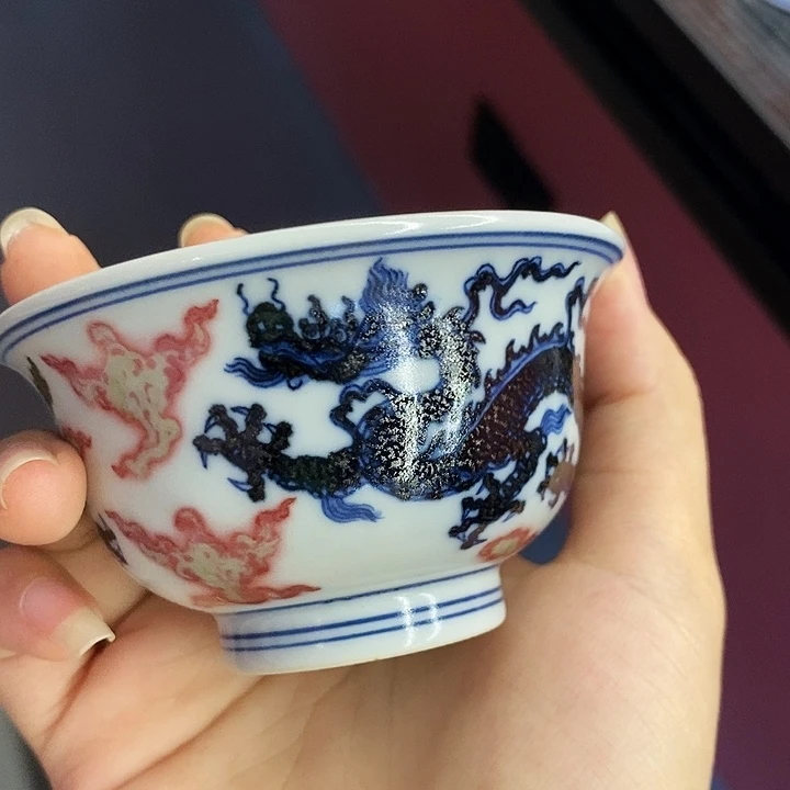 摆件青花釉里红瓷器