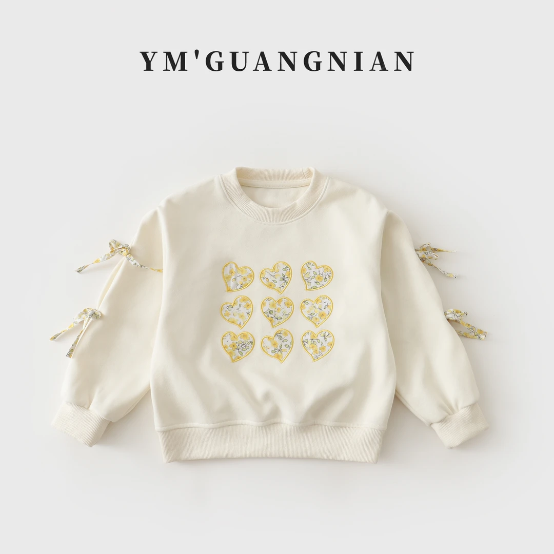 【幼棉光年】秋款休闲时尚草莓印花长袖插肩袖时尚T恤5211213