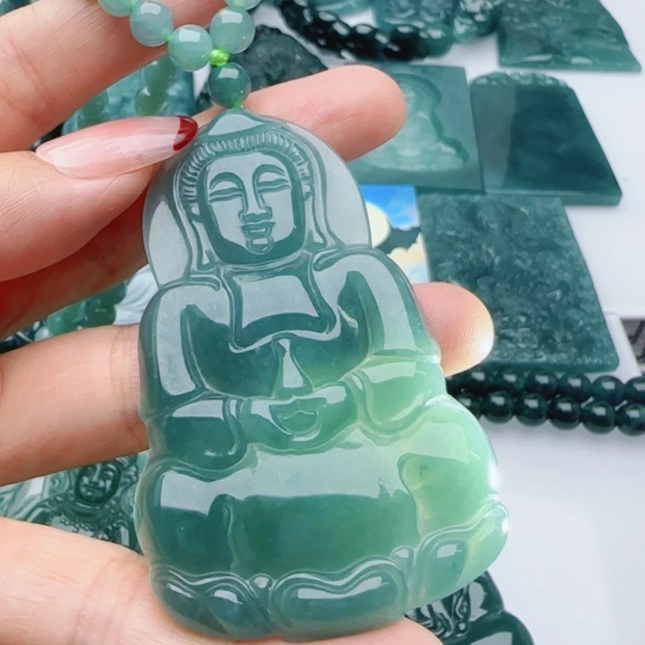 翡翠未镶嵌颈饰多样性发货天然A货翡翠