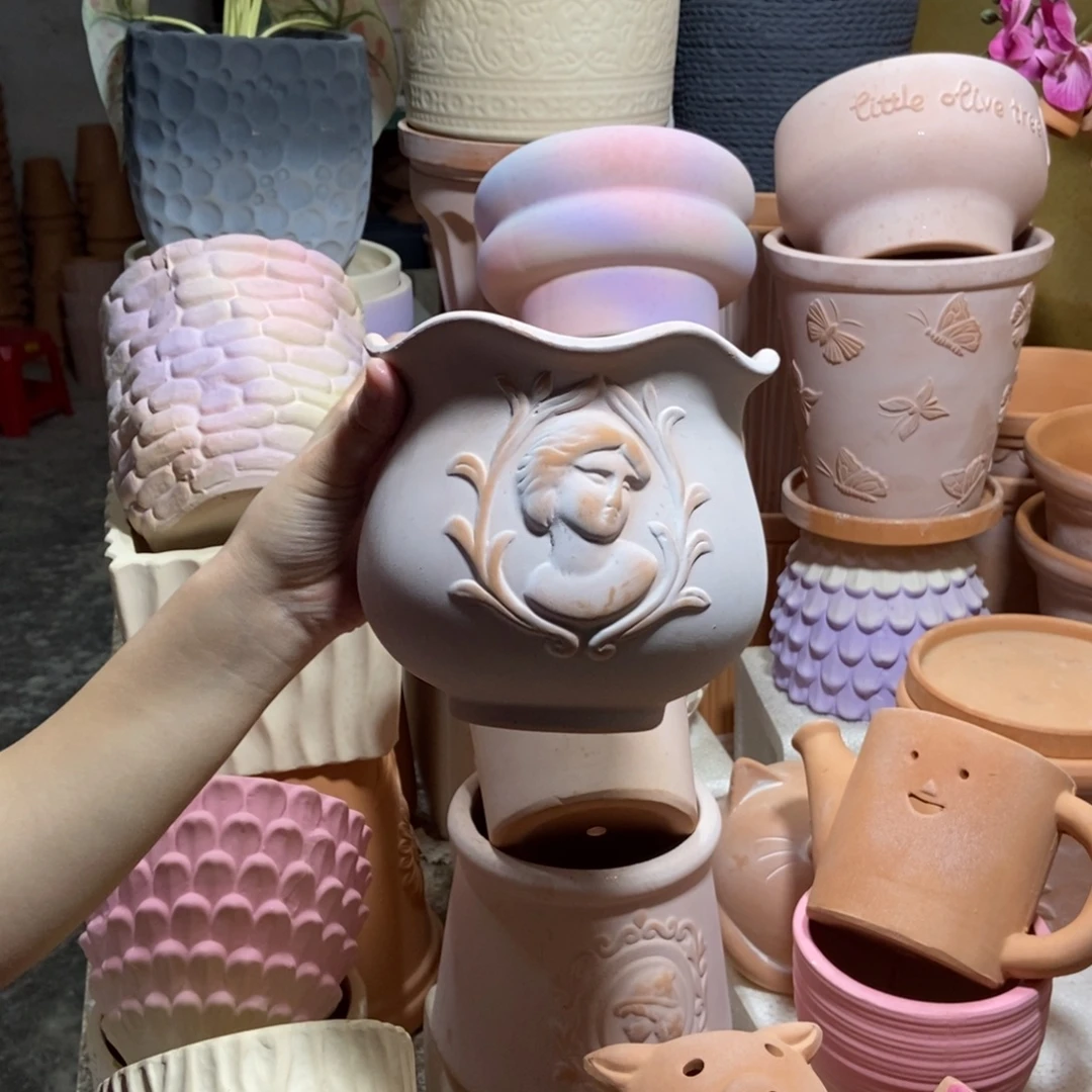 15×15雾化花边大卫 粗陶1个