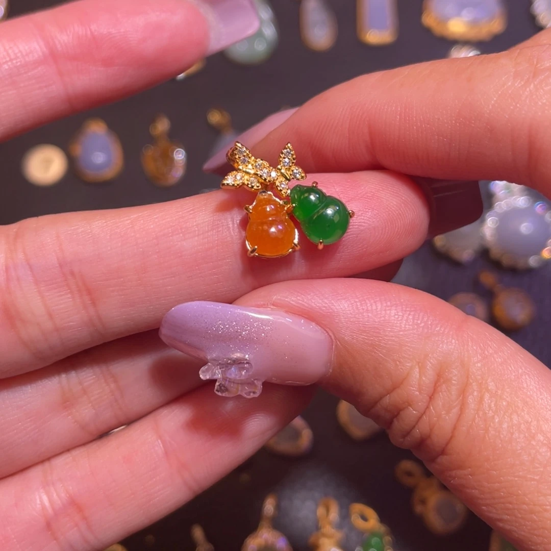 翡翠银S925镶嵌颈饰