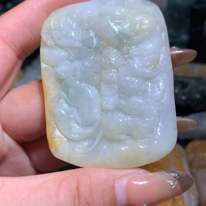 翡翠未镶嵌颈饰保真天然A货翡翠