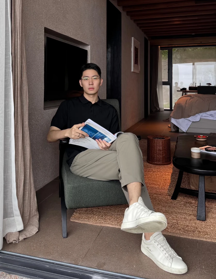 【胜华严选】双H压胶砖柜高弹亲肤男士翻领纯色Polo衫679