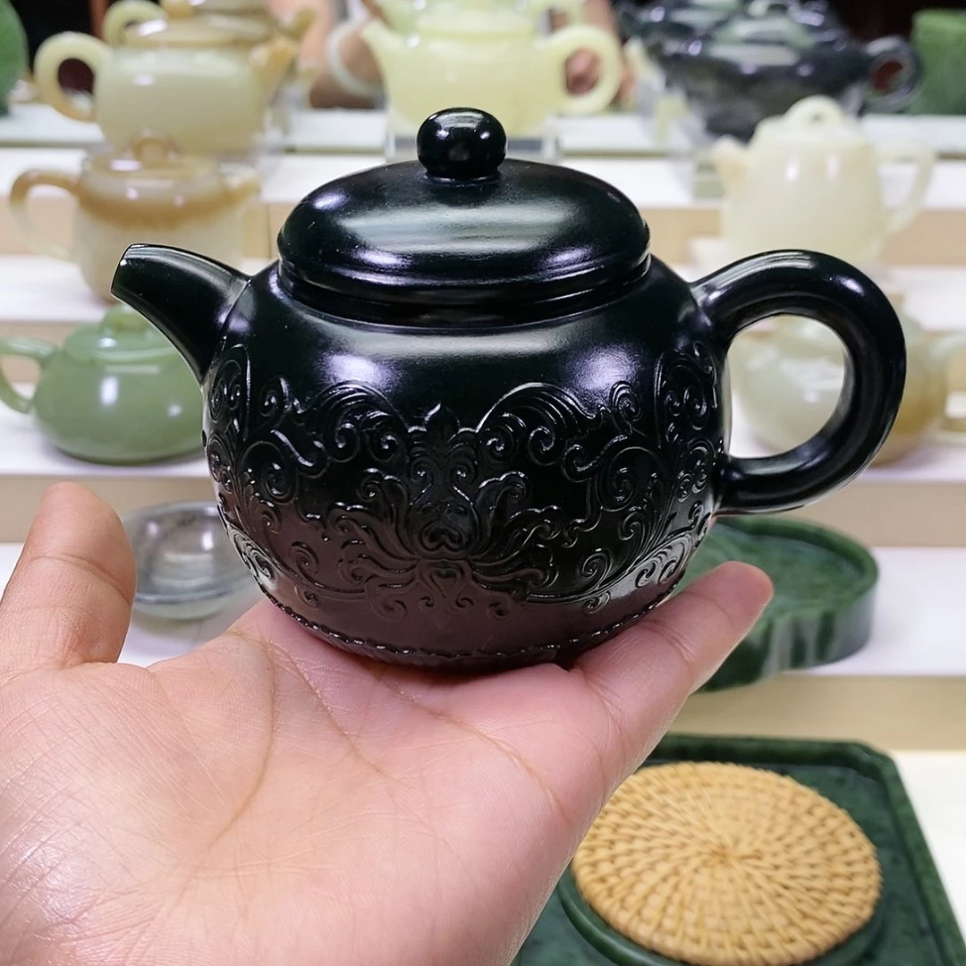 和田玉未镶嵌挂件炽**晖茶壶