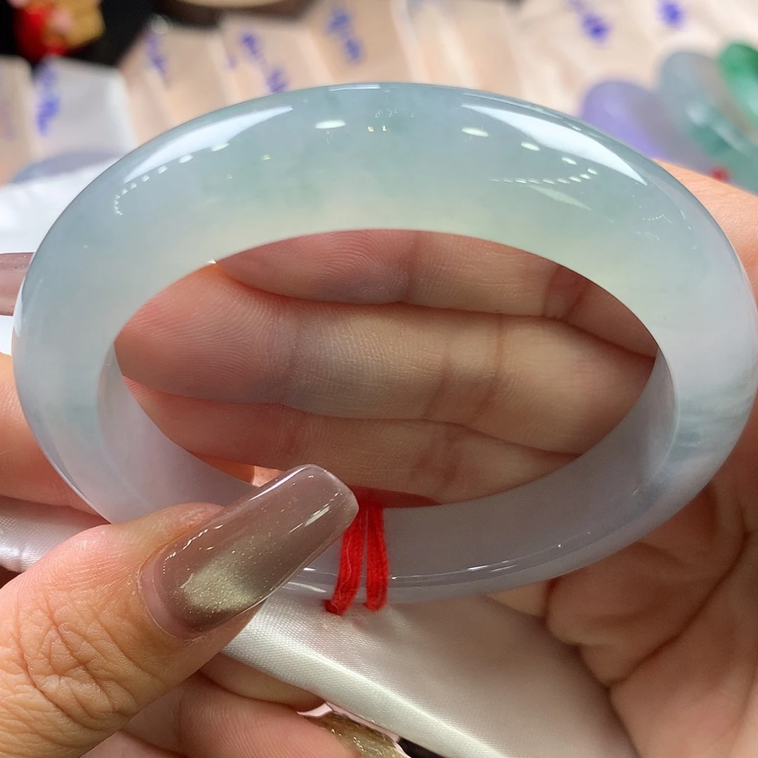 翡翠未镶嵌手镯55正圈