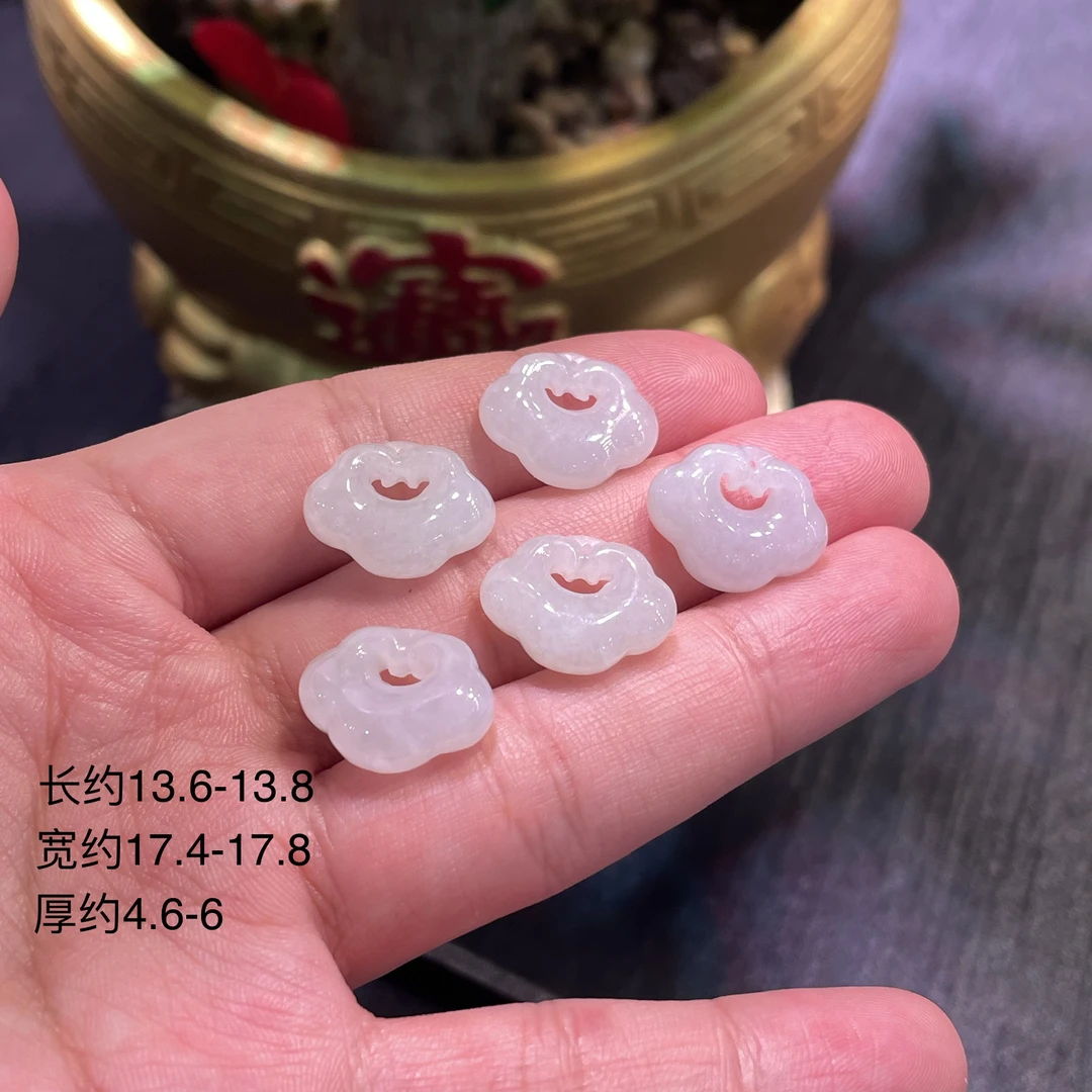 天然缅甸A货翡翠如意锁时尚简约多样性发一