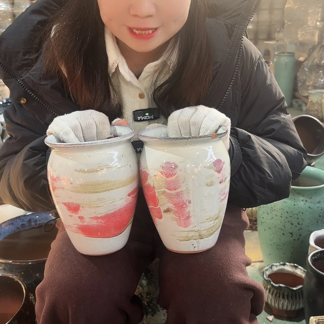 正品两个高18/12红陶