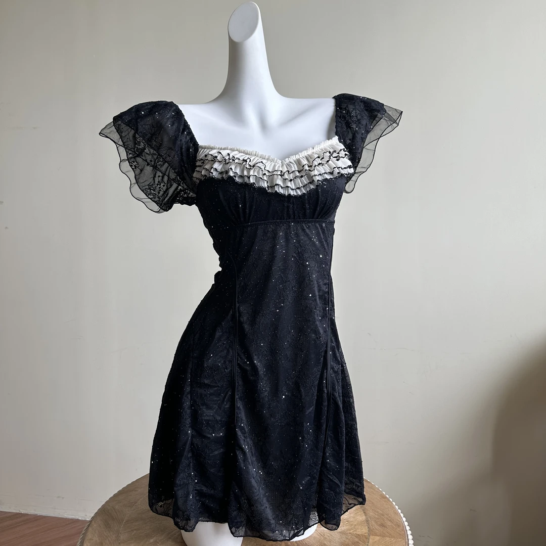 蕾丝拼接裙式泳衣显瘦遮肚微胖泳装泡温泉海边度假泳衣两件套5133