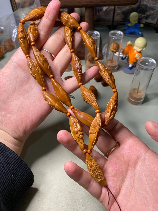 橄榄手串1.2柳叶罗汉长串