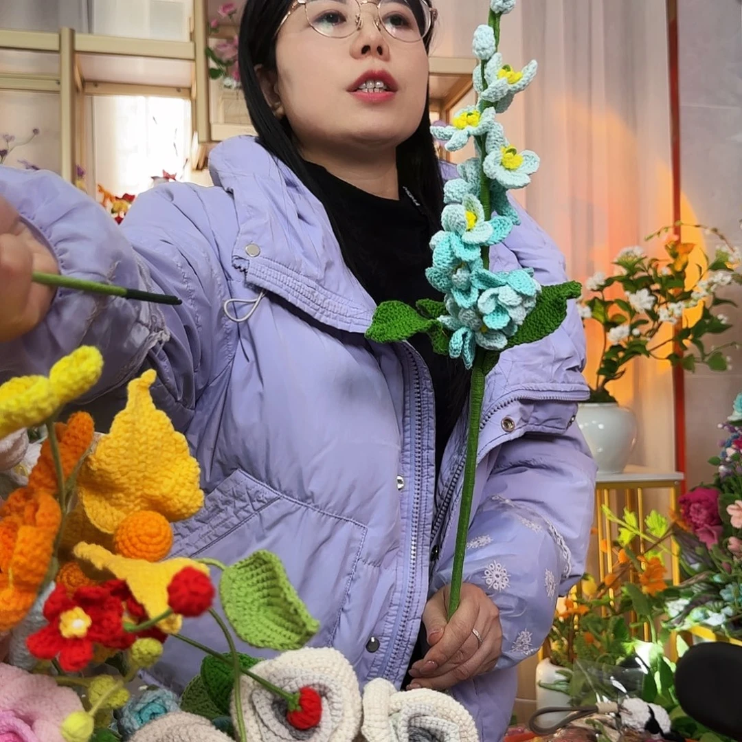 纯手工钩织钩织花束