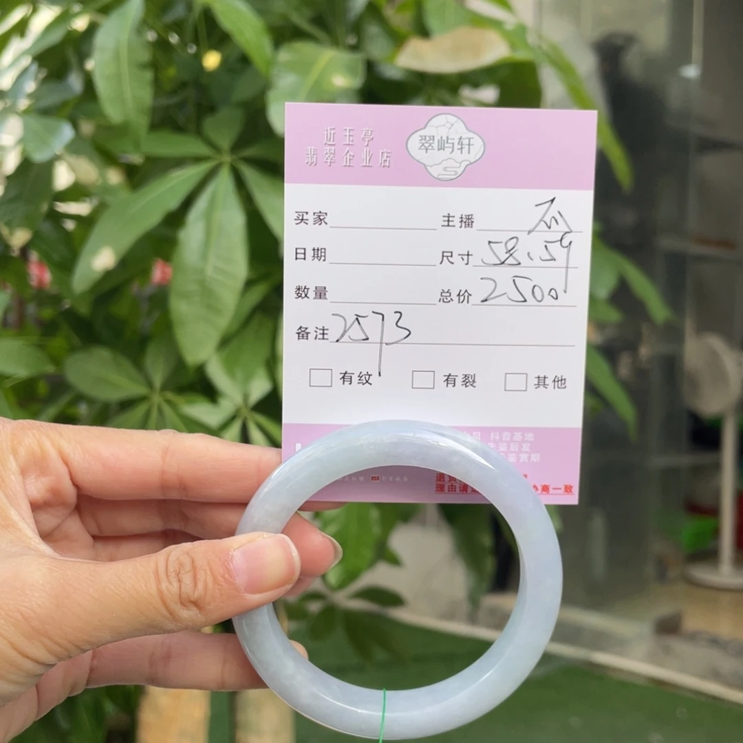 翡翠未镶嵌手镯G 58正圈 2573