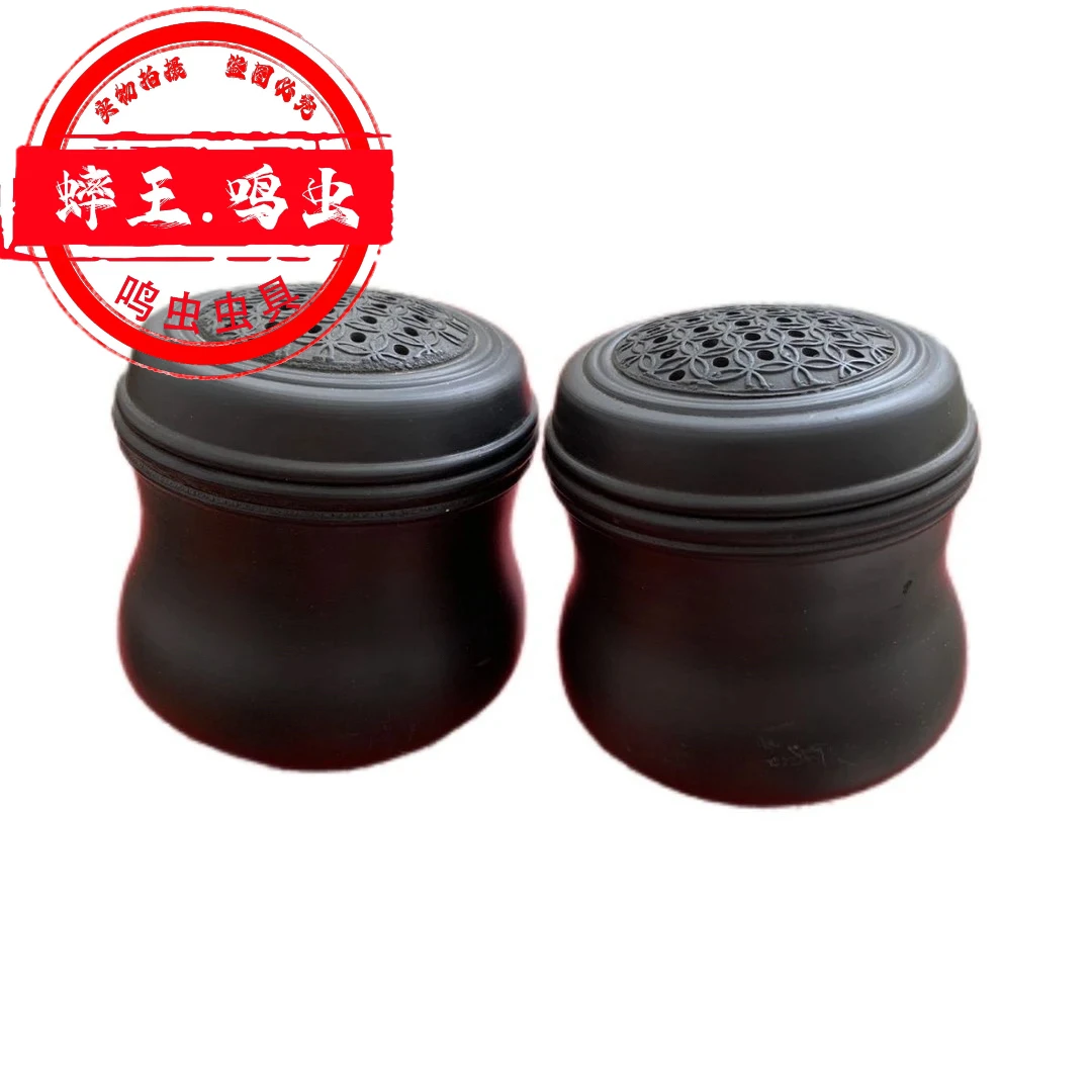 津门名人黑色腰鼓油葫芦叫罐蝈蝈笼铁皮蝈蝈