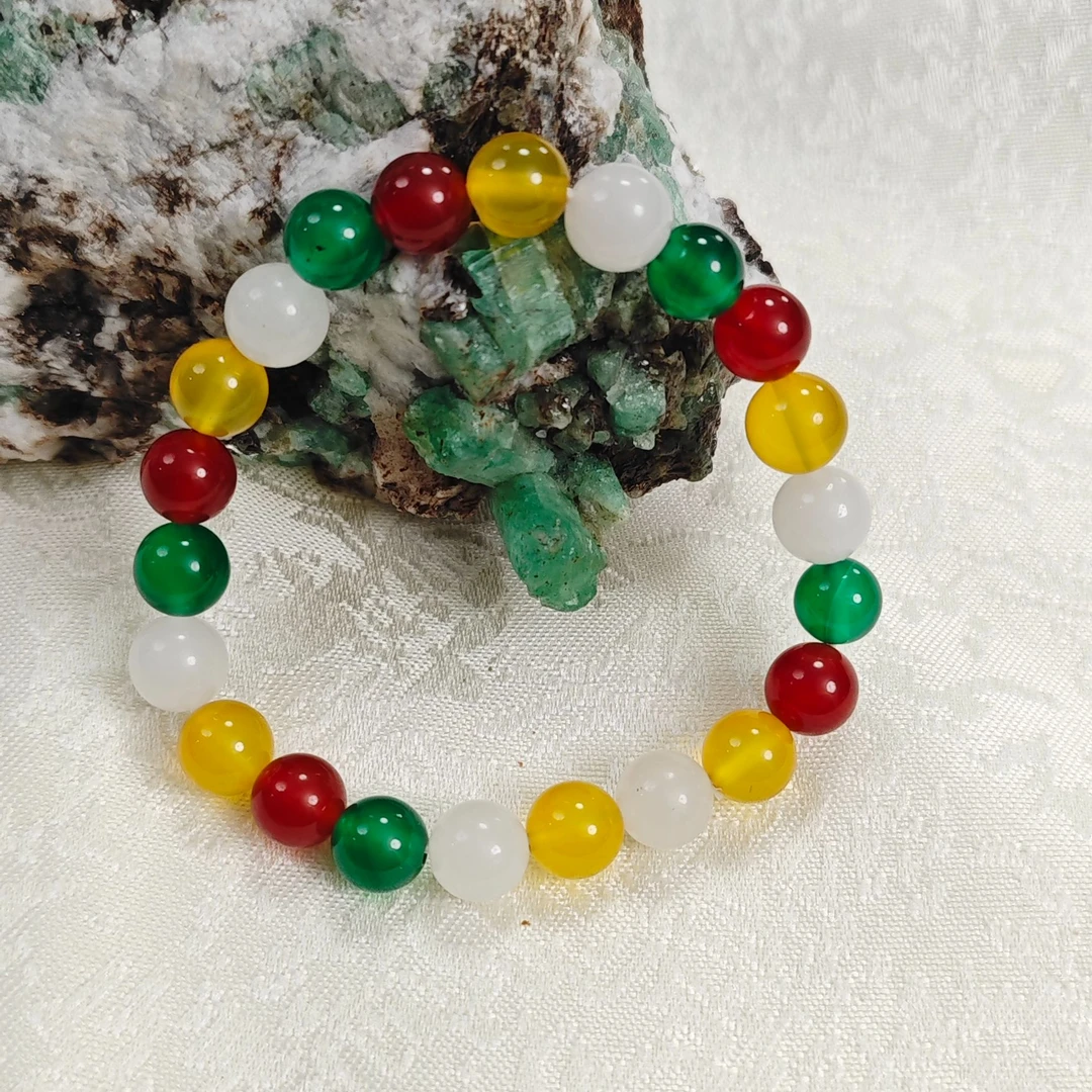 618特惠 时尚彩色玛瑙多宝手串8mm/HG-MNSC-13（多样性发货）