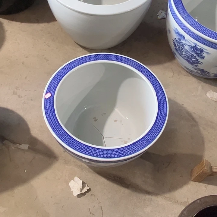摆件景德镇陶瓷鱼缸看直播间下单