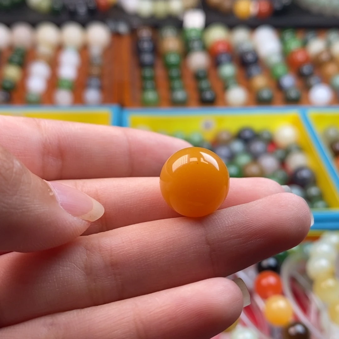 蓝***影未镶嵌福利缅黄单珠z14石英质玉