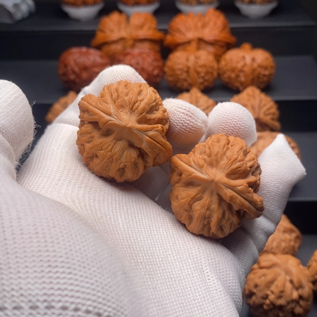 把件文玩核桃39尺全品红锦鲤