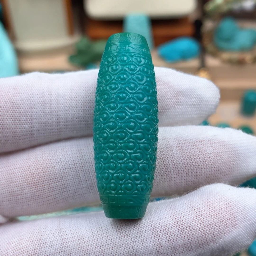 绿松石未镶嵌直切桶珠卡15