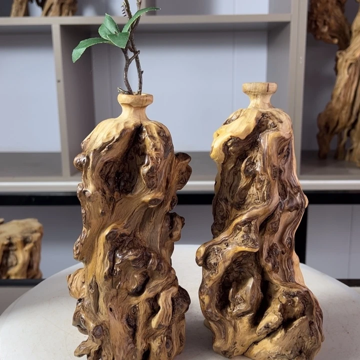 木石榴木榴疤花瓶摆件