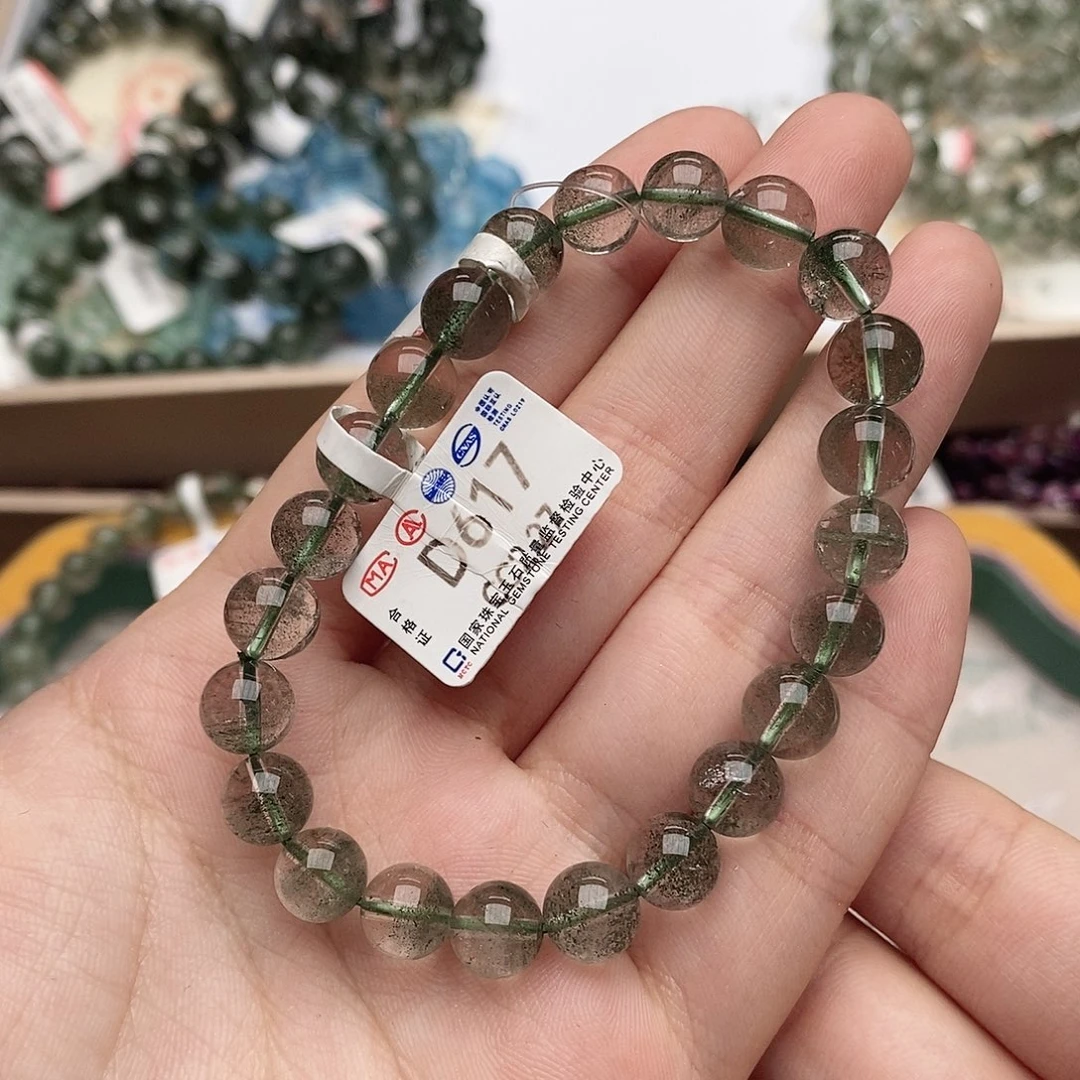 水晶手串未镶嵌你****?D617绿幽灵8+