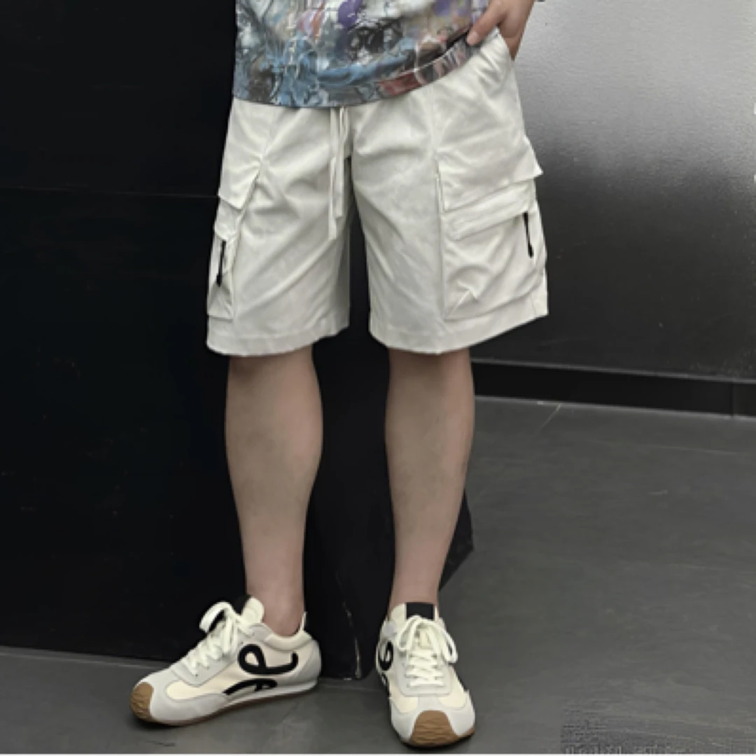 Oubisheng 小欧家 工装五分裤潮流薄款夏季直筒短裤宽松百搭