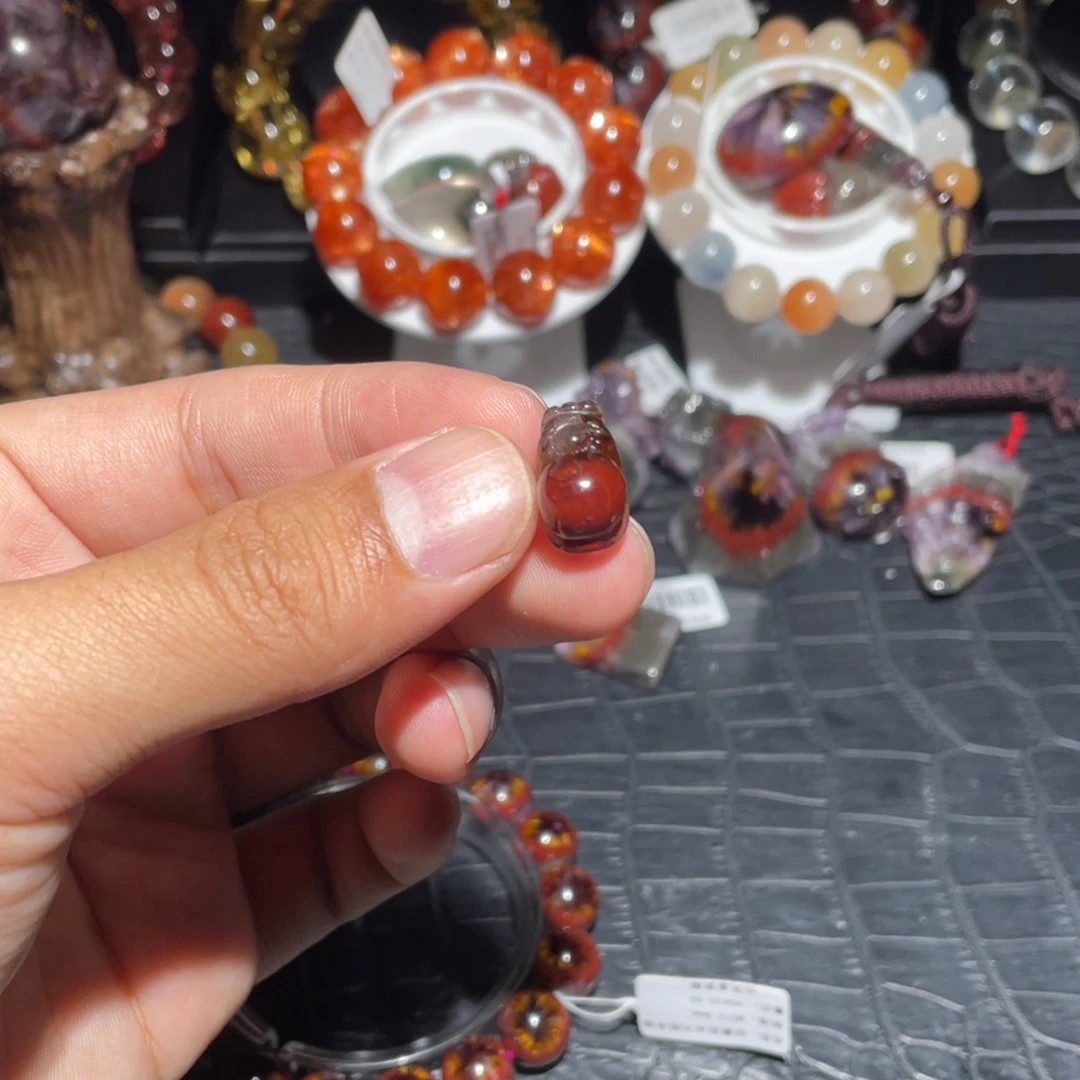 未镶嵌水晶吊坠(赠链)极光23老矿红貔貅吊坠