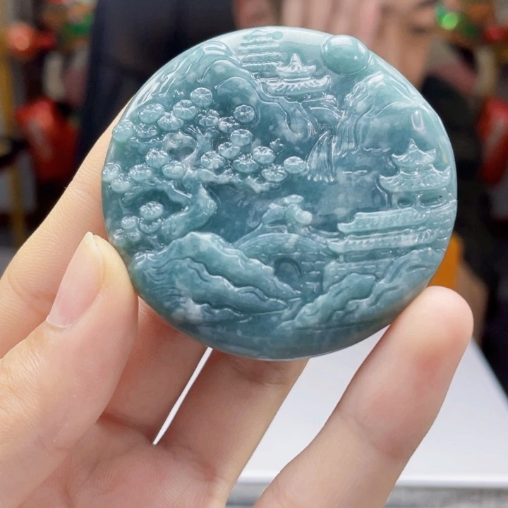 翡翠未镶嵌吊坠(不含链)多样性发其一X89