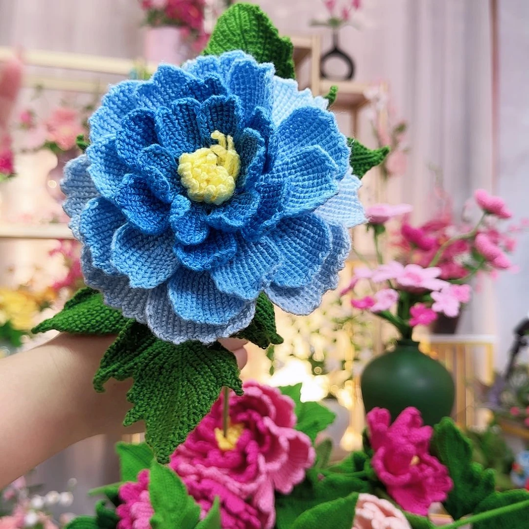 纯手工钩织手工钩织设计牡丹