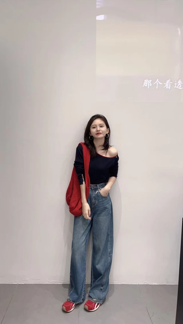 早秋新款休闲风极简风纯欲慵懒风法式时尚套装打底衫针织洋气宽松