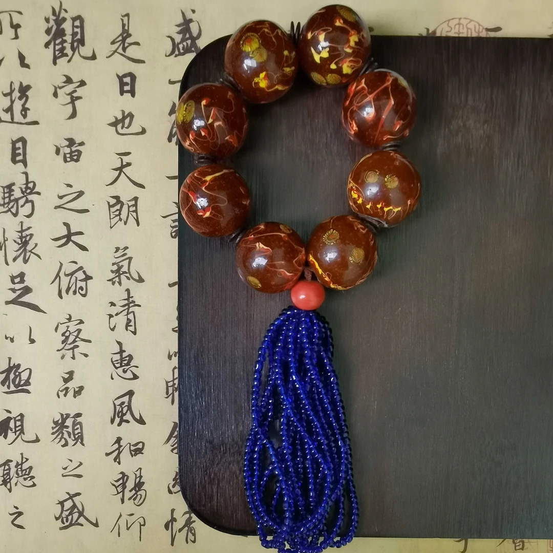 老琉璃复古百搭焦糖色凤眼手捻5010301