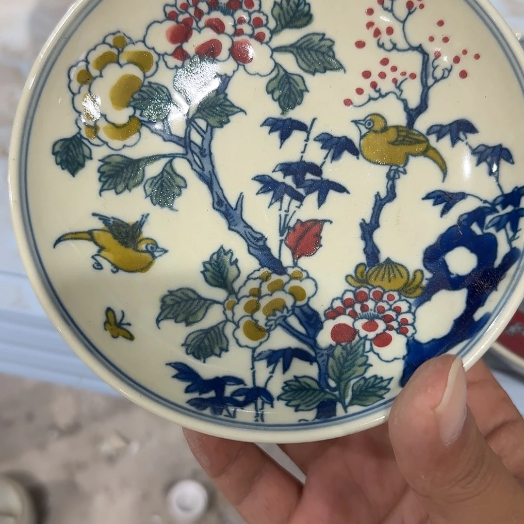 瓷片摆件手绘瓷器处理