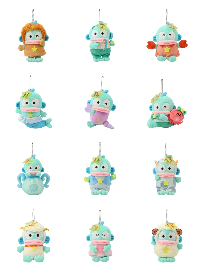 现货 sanrio三丽鸥Avail联名12星座系列限定半鱼人丑鱼汉顿挂件